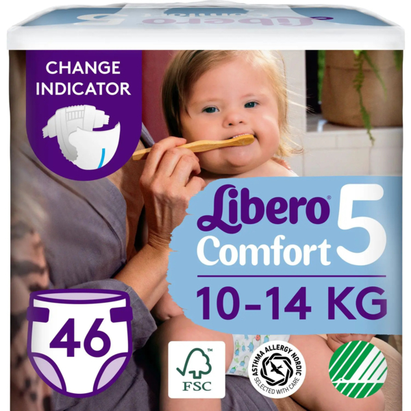 Підгузки на липучках Libero Comfort 5 (10-14 кг), 46 шт. - Pampik