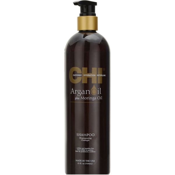 Восстанавливающий шампунь CHI Argan Oil plus Moringa Oil, 739 мл - Pampik