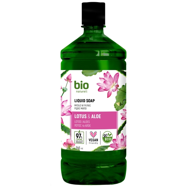 Рідке мило Bio Naturell Lotus&Aloe Liquid soap, 946 мл - Pampik