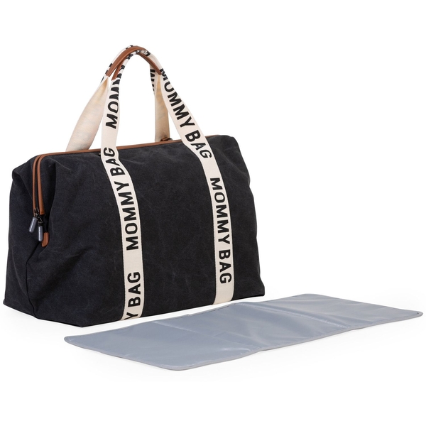 Сумка Childhome Mommy bag Signature - Canvas Black, черный (CWMBBSCBL) - Pampik - 3