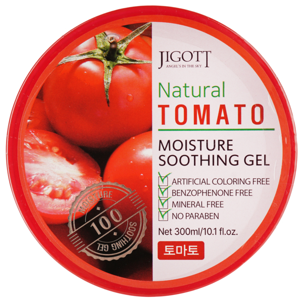 Зволожуючий гель для обличчя Jigott Natural Tomato Moisture Soothing Gel з екстрактом томату, 300 мл - Pampik