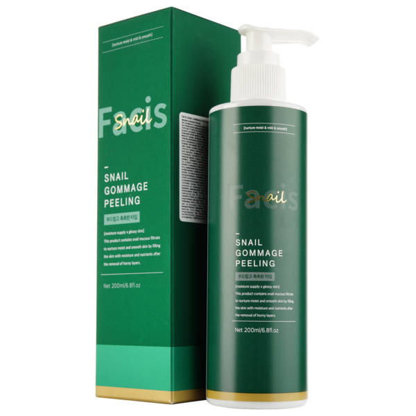 Пілінг-гомаж для обличчя Jigott Facis Snail Gommage Peeling з муцином равлика, 200 мл - Pampik