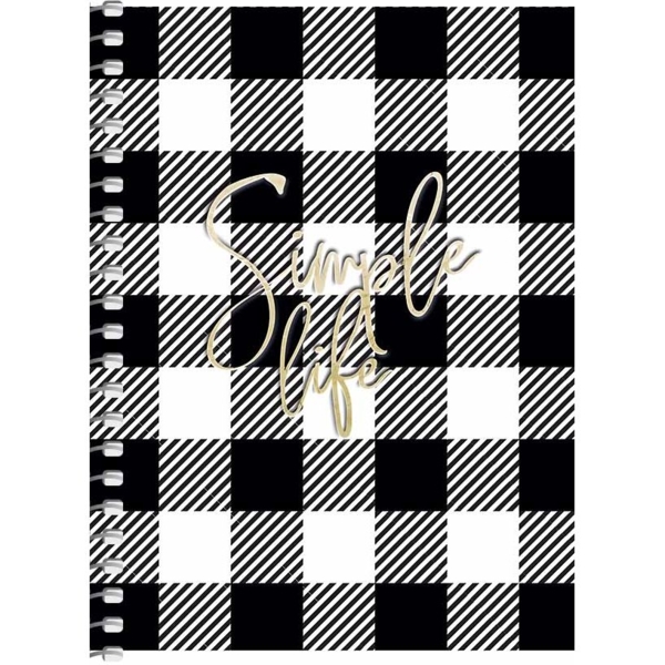 Блокнот для записів Student, А6, в клітинку, спіраль, 80 арк., Чорно-біла клітинка (A6-SC-080-6088K) - Pampik