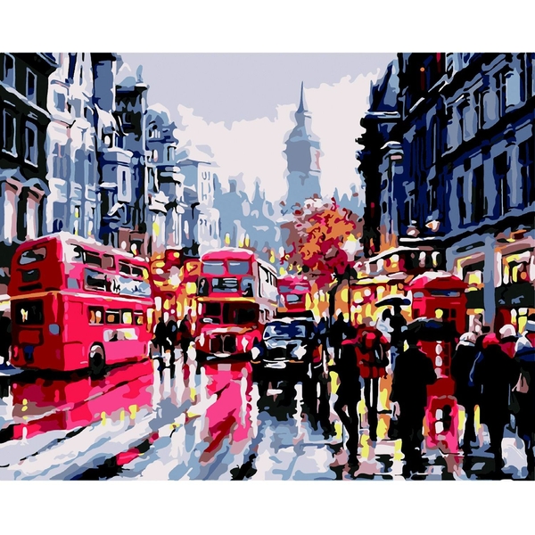 Картина за номерами ZiBi Art Line Лондон під дощем 40х50 см (ZB.64189) - Pampik