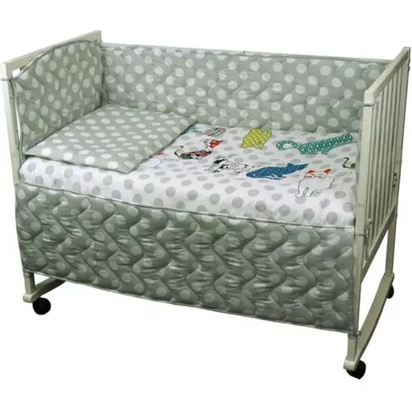 Защитный бортик в детскую кровать Руно Cat серый (926.137Cat) - Pampik