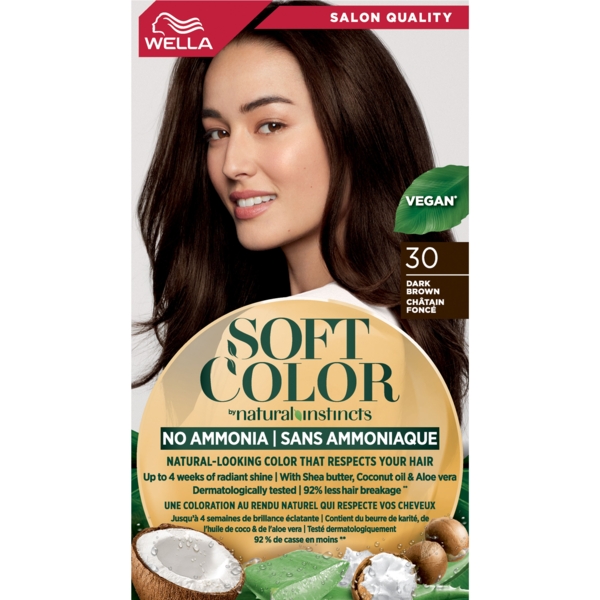 Краска для волос Wella Soft Color тон 30 Темно-коричневый, 125 мл - Pampik