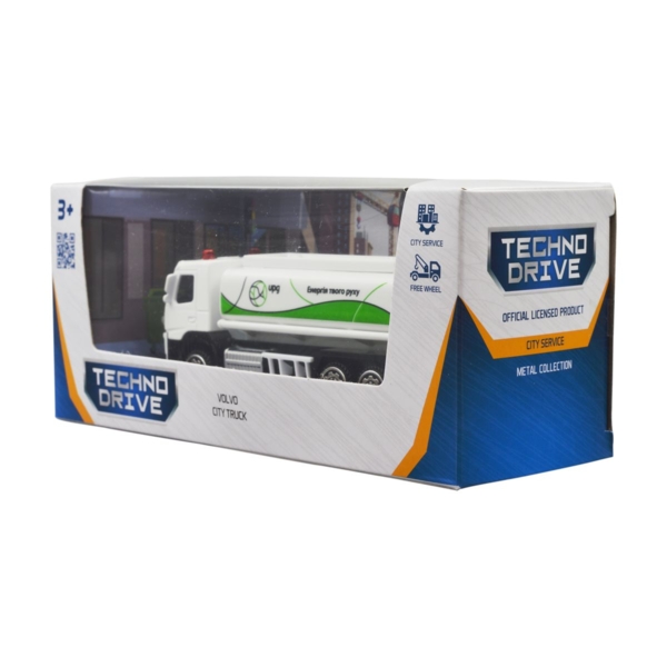 Автомодель TechnoDrive Volvo Газовоз UPG белая (250301) - Pampik - 9