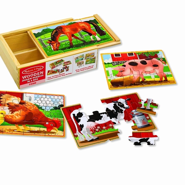 Набор из 4 пазлов Melissa&Doug Животные на ферме (MD13793) - Pampik
