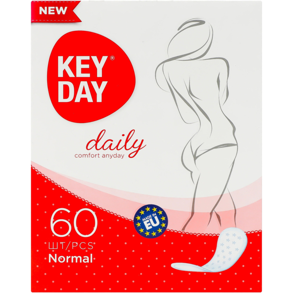 Щоденні гігієнічні прокладки Key Day Daily Normal 60 шт. - Pampik