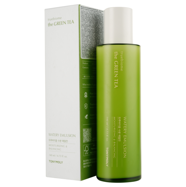 Эмульсия для лица Tony Moly The Green Tea True Biome Watery Emulsion, с зеленым чаем, 140 мл - Pampik