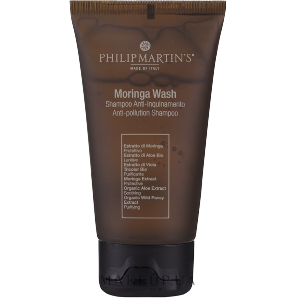 Шампунь Philip Martin's Moringa Wash Champu, защитный, от негативного воздействия внешней среды, 75 мл - Pampik