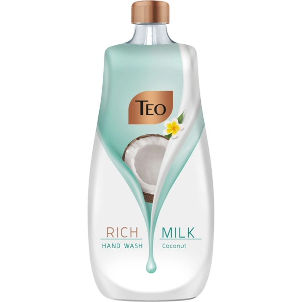 Мило рідке без дозатора Teo Rich Milk Coconut 800 мл (73715) - Pampik