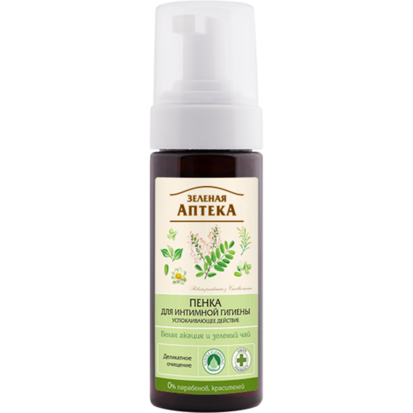 Пінка для інтимної гігієни Зелена Аптека Акація та чай 150 мл - Pampik