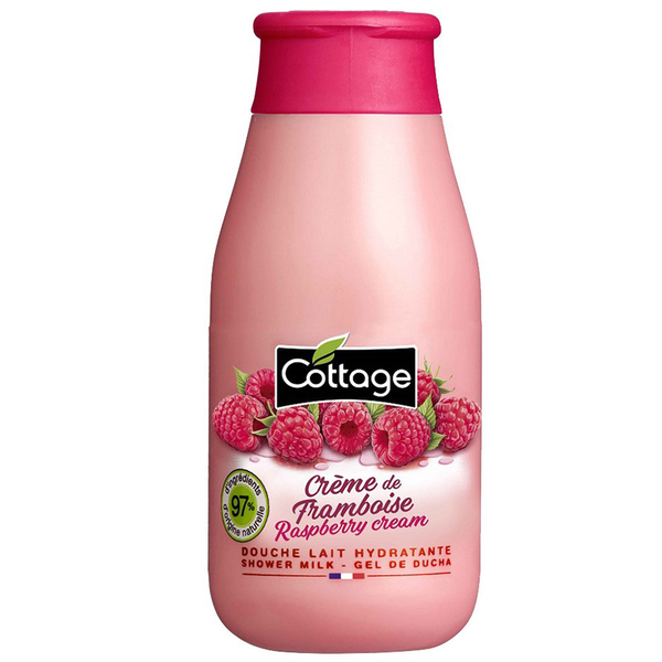 Молочко для душу Cottage Shower Milk Raspberry Cream зволожувальне, 50 мл - Pampik