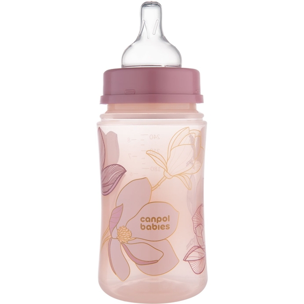 Пляшка антиколікова з широким отвором Canpol babies Easystart Gold, 240 мл, рожевий (35/240_pin) - Pampik - 2