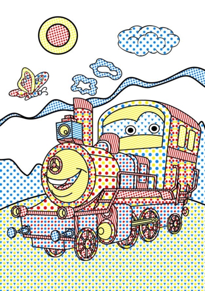 Чарівна водна розмальовка Кристал Бук Поїзди, 8 сторінок (F00024505) - Pampik - 2