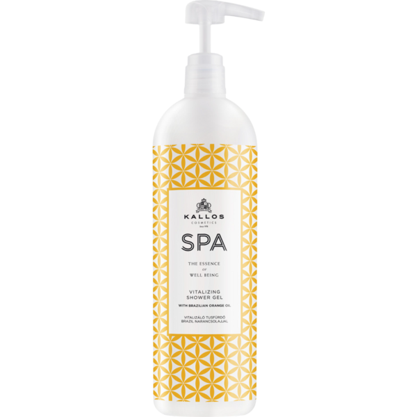 Гель для душу Kallos Cosmetics SPA живильний оживляючий з олією бразильського апельсина, 1 л - Pampik