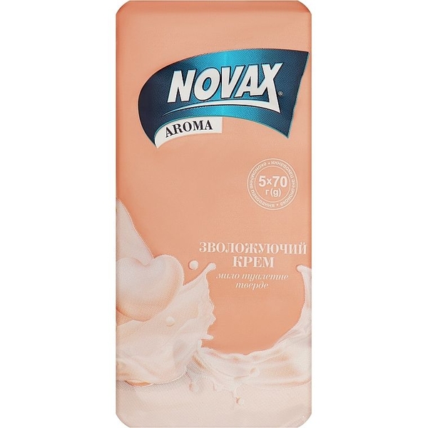 Туалетне мило Novax Aroma Зволожуючий крем 350 г (5 шт. х 70 г) - Pampik