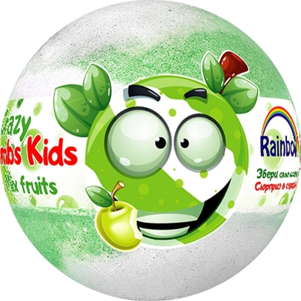 Бомбочка для ванн Rainbow Crazy Bombs Kids Фруктовий мікс 100 г - Pampik