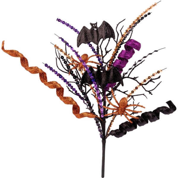 Веточка декоративная Yes! Fun Хэллоуин Bat 38 см чорная (974301) - Pampik