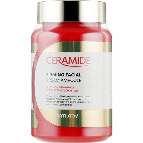 Укрепляющий ампульный крем для лица FarmStay Ceramide Firming Facial Cream Ampoule с керамидами 250 мл - Pampik