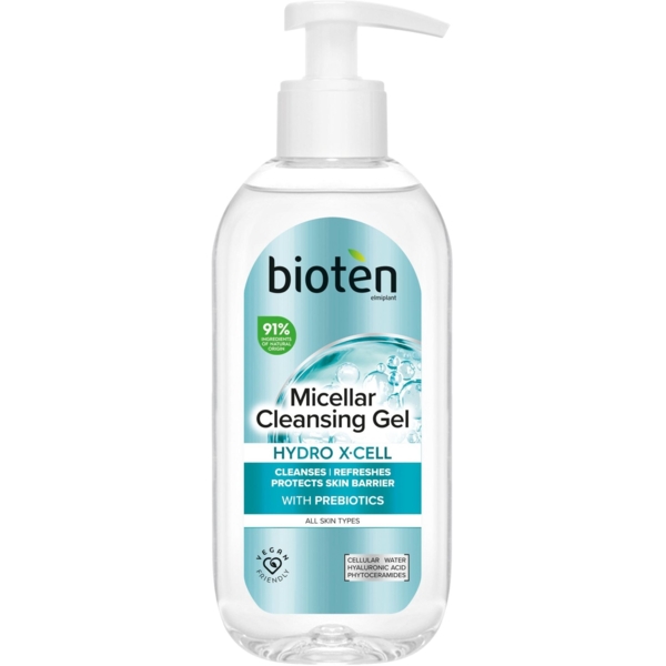 Очищувальний міцелярний гель для обличчя Bioten Hydro X-Cell Micellar Cleansing Gel 200 мл - Pampik