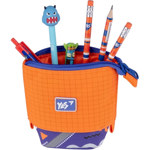Пенал подставка Yes PH-M2 Erudite, 18,5х13,5х6 см, оранжевый с фиолетовым (532910) - Pampik - 5