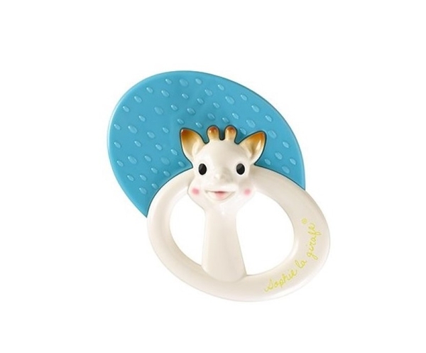 Прорізувач-брязкальце Vulli Жирафа Софі, 12 см, синій (010157) - Pampik