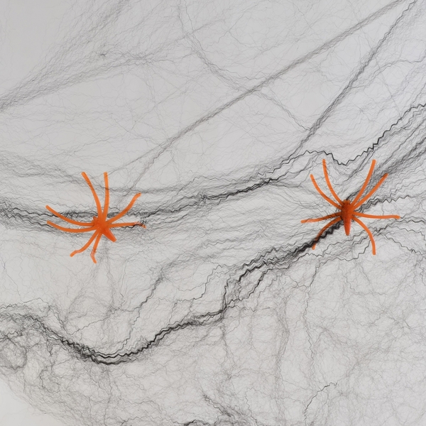 Паутина Yes! Fun Halloween с двумя паучками, 40 г, черная (973676) - Pampik - 3