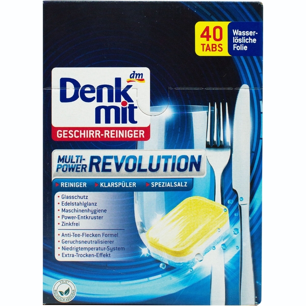 Таблетки для посудомийної машини Denkmit Multi-Power Revolution 40 шт. - Pampik