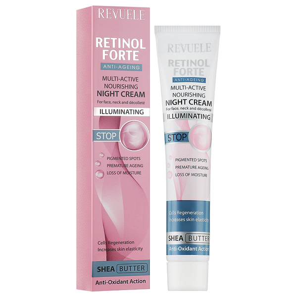 Мультиактивний крем для обличчя Revuele Retinol Forte Живильний, нічний, 50 мл - Pampik