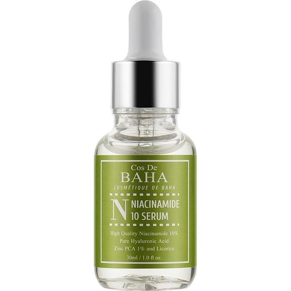 Сыворотка для лица Cos De Baha Niacinamide 10% Zinc 1% 30 мл - Pampik