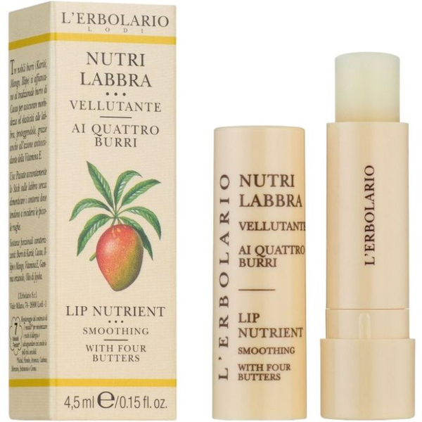 Помада для губ L'Erbolario Nutrilabbra Vellutante, поживна, гігієнічна, 4,5 мл - Pampik