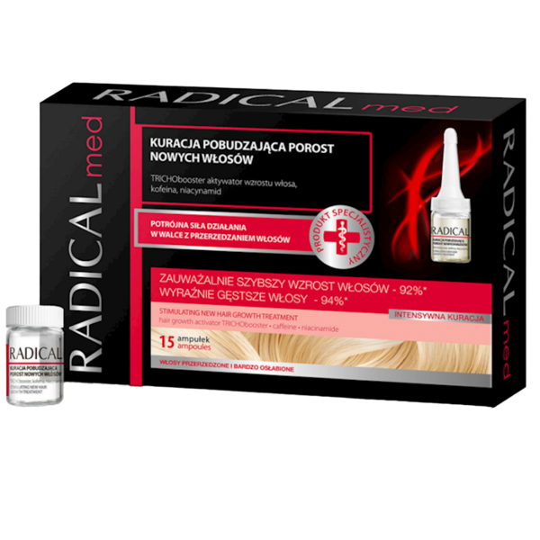 Сироватка для активації росту волосся Farmona Radical Med, 75 мл (15 ампул по 5 мл) (5902082210511) - Pampik