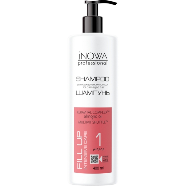 Шампунь jNOWA Professional Fill Up інтенсивно відновлюючий, 400 мл - Pampik