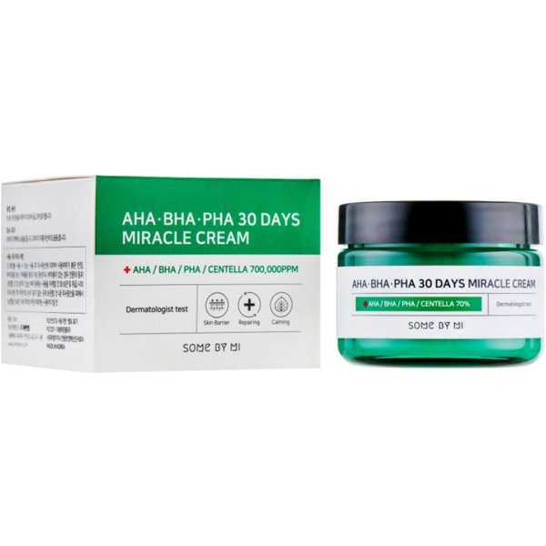 Крем для обличчя Some By Mi AHA-BHA-PHA 30 Days Miracle Cream відновлювальний з комплексом кислот 60 мл - Pampik - 2