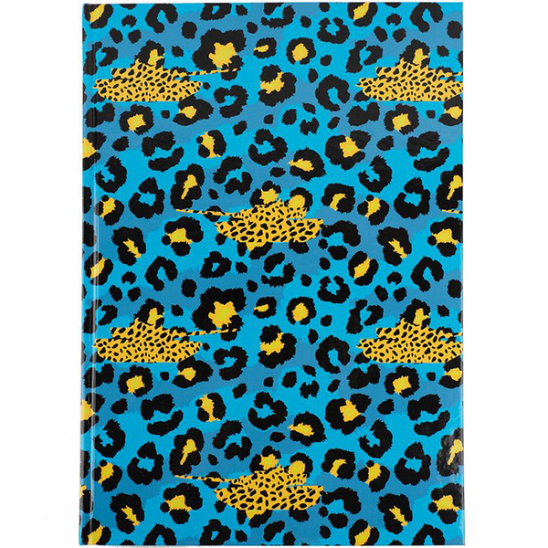 Книга записная Axent Leopard A4 в клеточку 96 листов голубая (8422-554-A) - Pampik