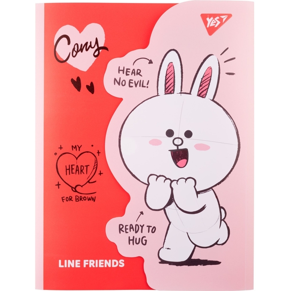 Папка-органайзер Yes Line Friends Cony, A4, на липучке (492104) - Pampik
