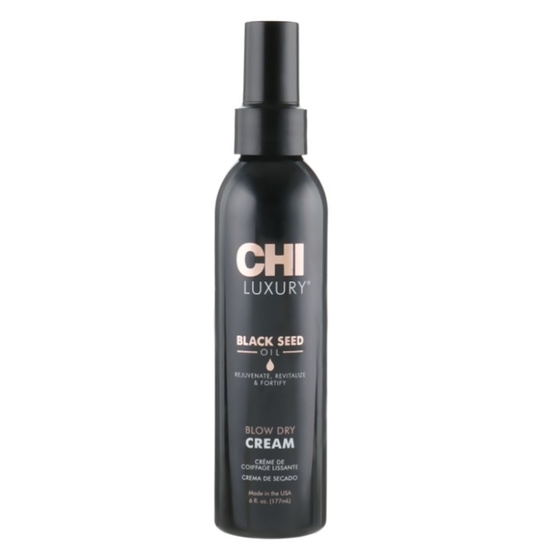 Розгладжуючий крем для волосся з маслом чорного кмину CHI Luxury Black Seed Oil Blow Dry Cream, 177 мл - Pampik