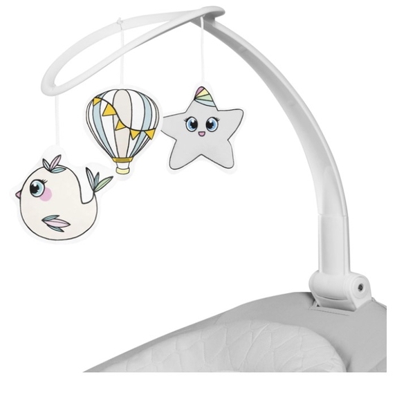 Кресло-гойдалка Lionelo Bella Grey Concrete, сірий - Pampik - 13