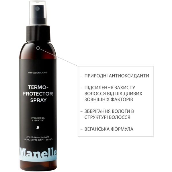 Спрей-термозащита Manelle Professional care MultiMoist CLR & Keracyn 150 мл - Pampik - 2