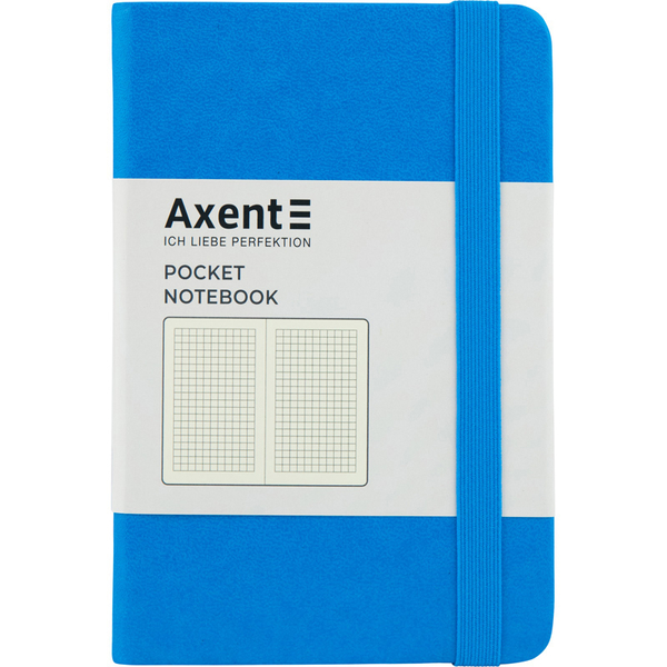 Книга записная Axent Partner A6- в клеточку 96 листов голубая (8301-07-A) - Pampik