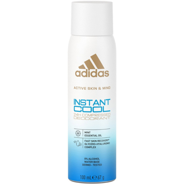 Дезодорант-антиперспирант Adidas Instant Cool 24h, спрей, 100 мл - Pampik