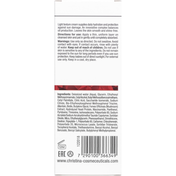 Крем для обличчя матуючий Christina Comodex Mattify & Protect Cream SPF 15 75 мл - Pampik - 3