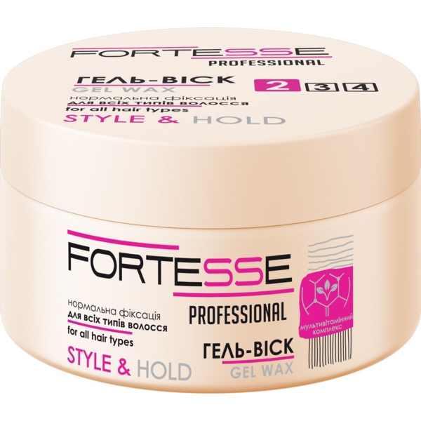 Гель-воск для волос Fortesse Professional Style & Hold нормальная фиксация, 75 мл - Pampik