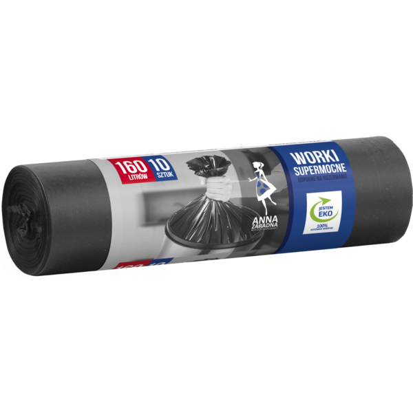 Пакеты для мусора Anna Zaradna LDPE, 160 л, 10 шт. - Pampik