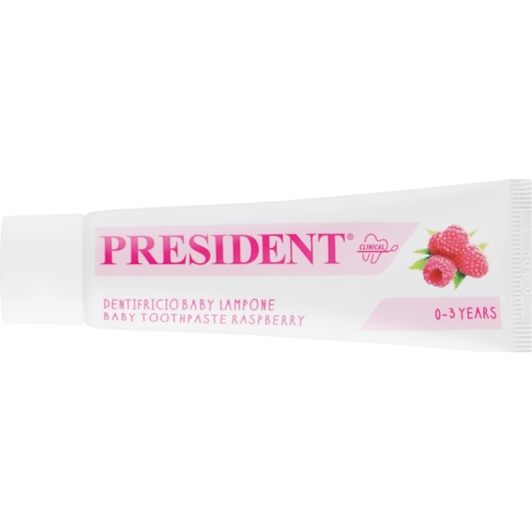 Зубная паста President Baby Toothpaste Raspberry, 0-3 года, 30 мл - Pampik - 2
