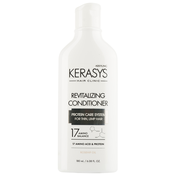 Ревіталізуючий кондиціонер для волосся Kerasys Hair Clinic Protein Care System Rosehip Oil, 180 мл - Pampik