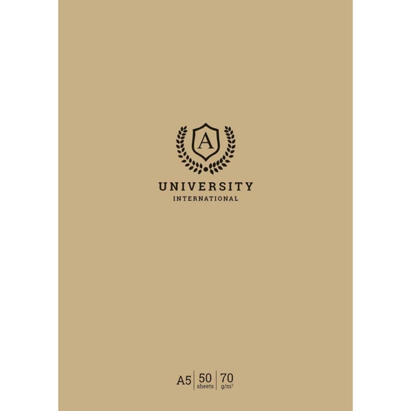 Блокнот для записей Student University, А5, в клеточку, сшивка, 50 листов (A5-GB-050-829K) - Pampik