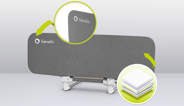 Захисний бар'єр для ліжка Lionelo Lora Grey Stone, сірий - Pampik - 6